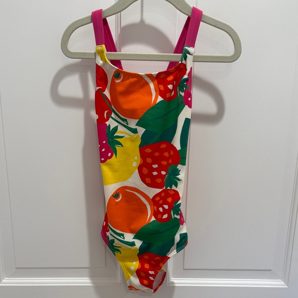 Boden Colorful Fruit Print Kids One Piece Swimsuit